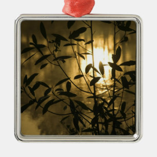 USA, Georgia, Callaway Gardens, Sunrise Metal Tree Decoration
