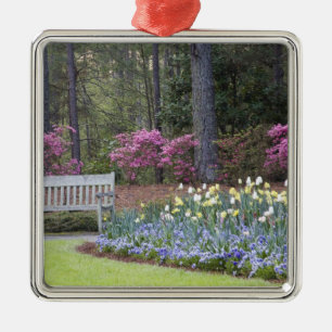 USA, Georgia, Pine Mountain. A border of Metal Tree Decoration