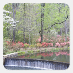 USA, Georgia, Pine Mountain. A small waterfall Square Sticker
