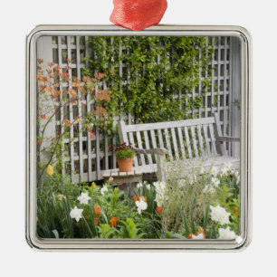 USA, Georgia, Pine Mountain. Chair in the Metal Tree Decoration