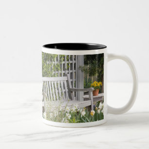 USA, Georgia, Pine Mountain. Chair in the Two-Tone Coffee Mug