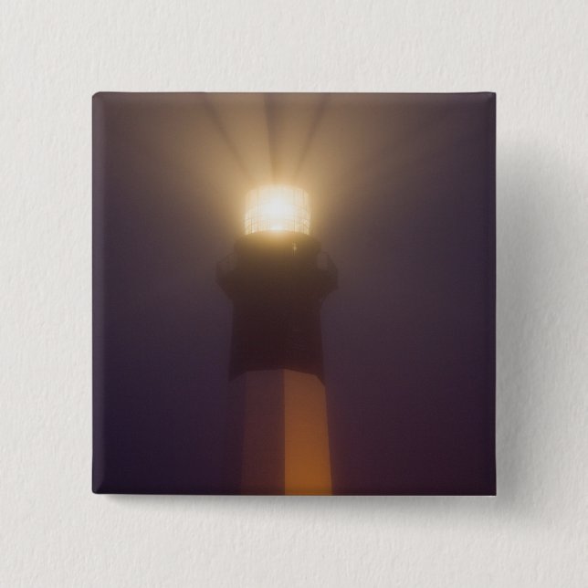 USA; Georgia; Savannah.  Tybee Island Lighthouse 15 Cm Square Badge (Front)