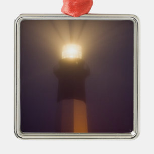 USA; Georgia; Savannah. Tybee Island Lighthouse Metal Tree Decoration