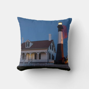 USA, Georgia, Tybee Island, Flag Flying Cushion