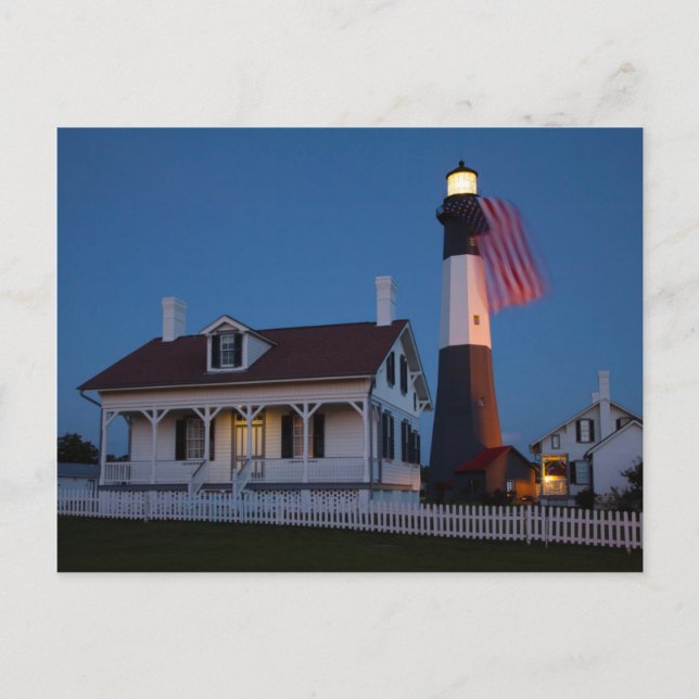 USA, Georgia, Tybee Island, Flag Flying Postcard (Front)