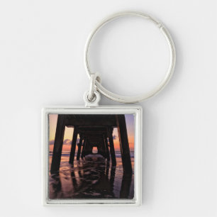USA, Georgia, Tybee Island, Pier At Tybee Island Key Ring