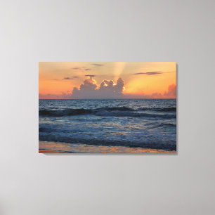 USA, Georgia, Tybee Island, Tybee Island Beach Canvas Print