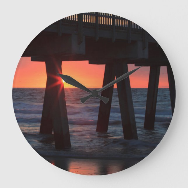 USA, Georgia, Tybee Island, Tybee Pier Large Clock (Front)