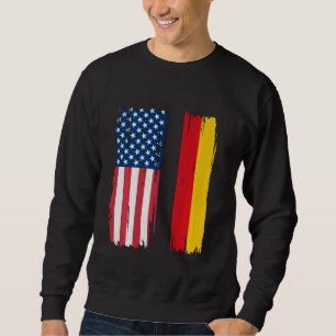 USA Germany Half american Flag Roots Sweatshirt