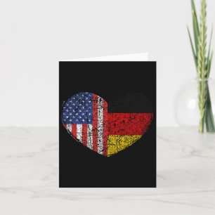 Usa Germany Heart - Dual Citizenship  Card