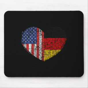 Usa Germany Heart - Dual Citizenship  Mouse Mat