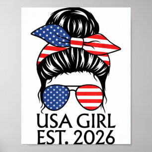 Usa Girl Est 2026 New American Immigrant Citizensh Poster