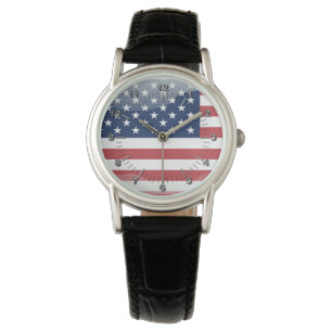 Usa glossy flag watch