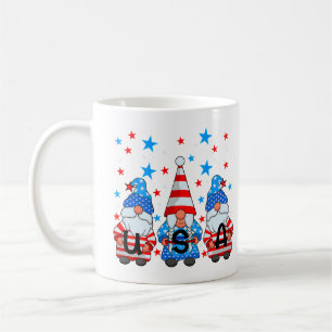 USA Gnomes July 4th Patriotic Coffee Mug