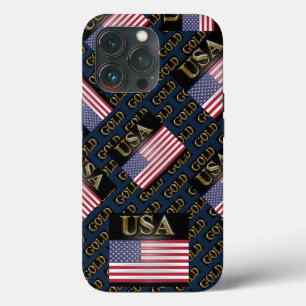 USA  GOLD     iPhone 13 PRO CASE