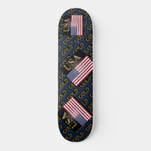 USA  GOLD     SKATEBOARD