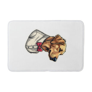 USA Golden Retriever Vintage Patriotic Dog Shirt 4 Bath Mat