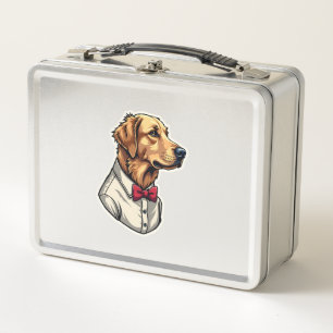 USA Golden Retriever Vintage Patriotic Dog Shirt 4 Metal Lunch Box