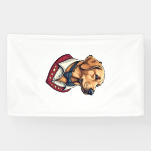 USA Golden Retriever Vintage Patriotic Dog Shirt Banner