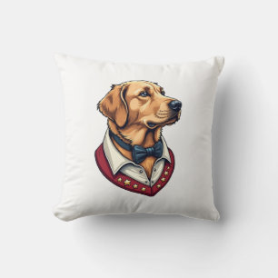 USA Golden Retriever Vintage Patriotic Dog Shirt Cushion