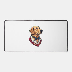 USA Golden Retriever Vintage Patriotic Dog Shirt Desk Mat