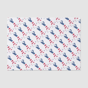 USA golf America flag golfer Tissue Paper