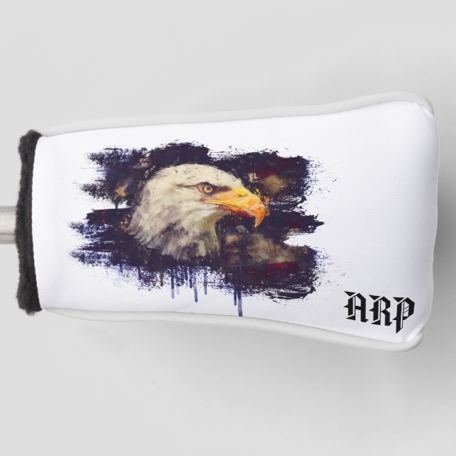 *~* USA Golf Putter Cover Patriotic Eagle Flag (Front)