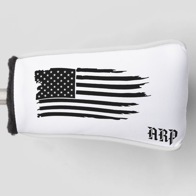 *~* USA Golf Putter Cover Patriotic Grunge Flag (Front)