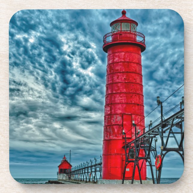 USA, Grand Haven, Michigan, lighthouse Coaster (Front)