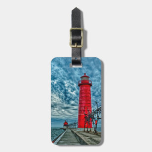 USA, Grand Haven, Michigan, lighthouse Luggage Tag