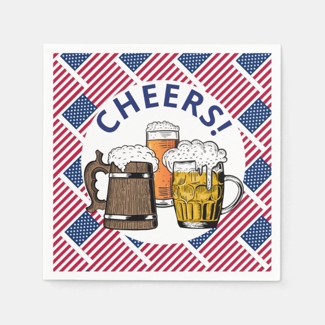 USA Great American Beer Paper Napkin (Front)