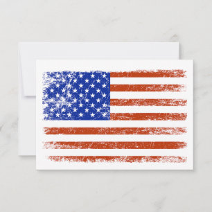 USA Grunge Flag Card