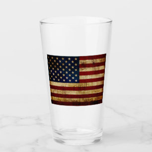 USA / Grunged flag Glass