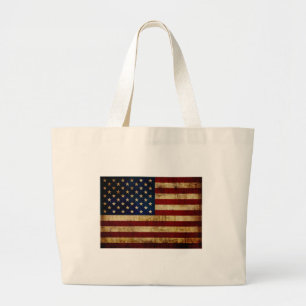 USA / Grunged flag Large Tote Bag