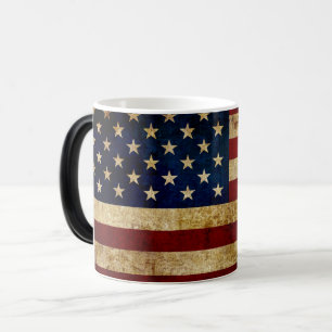 USA / Grunged flag Magic Mug