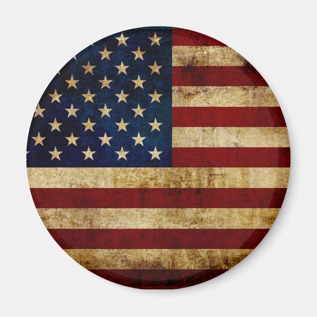 USA / Grunged flag Magnet (Front)
