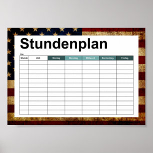 USA / Grunged flag Poster