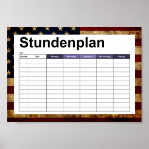 USA / Grunged flag Poster