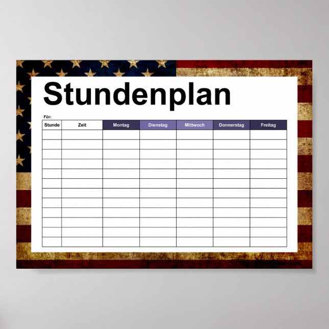 USA / Grunged flag Poster (Front)