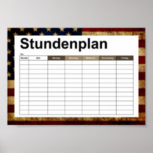 USA / Grunged Flag... Poster