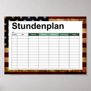 USA / Grunged flag Poster