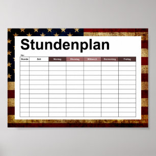 USA / Grunged flag Poster