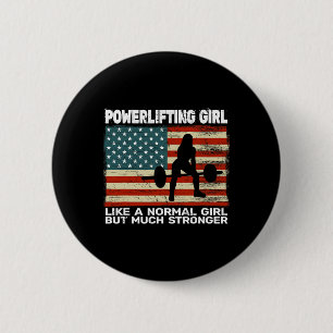 Usa Gym Powerlifter Powerlifting Weightlifting For 6 Cm Round Badge