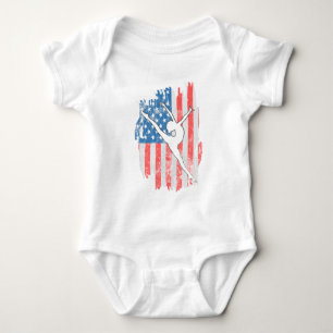 USA Gymnastics Distressed American Flag Team 2021 Baby Bodysuit