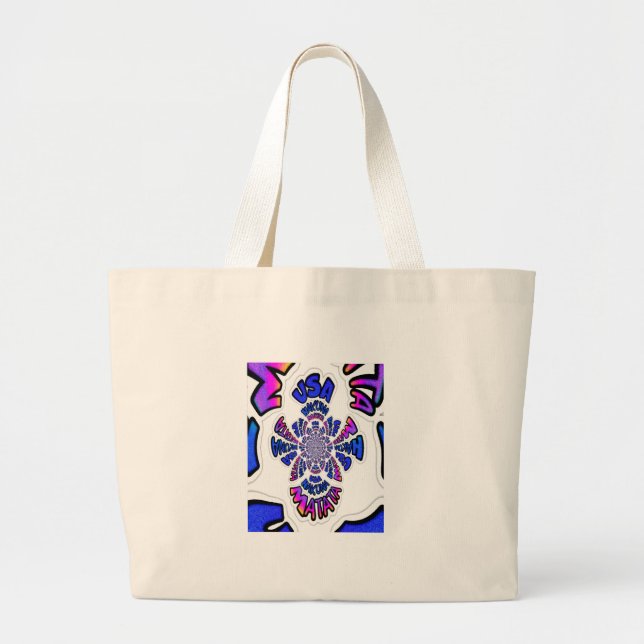 USA Hakuna Matata Blue Gifts.png Large Tote Bag (Front)