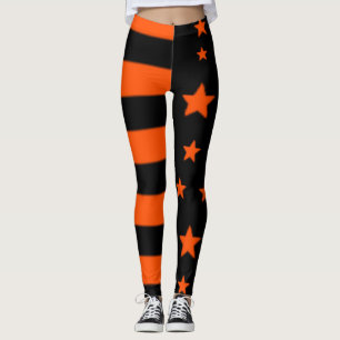 USA Halloween Flag Leggings