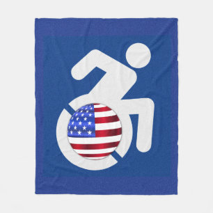USA Handicapped Fleece Blanket