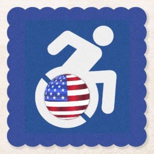 USA Handicapped Paper Coaster