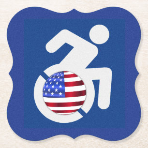 USA Handicapped Paper Coaster