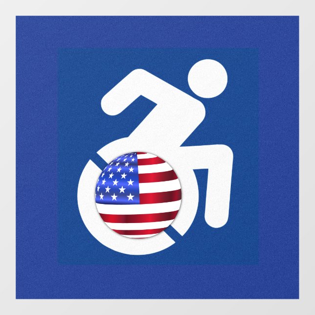 USA Handicapped Window Cling (Sheet)